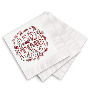 Most Wonderful Time of the Year Christmas Napkins